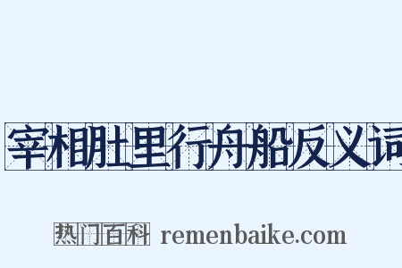 宰相肚里行舟船反义词是什么意思的图片